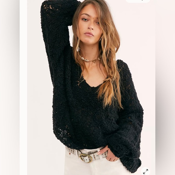 EUC Free People Sunday Shore Sweater size L - Picture 6 of 6